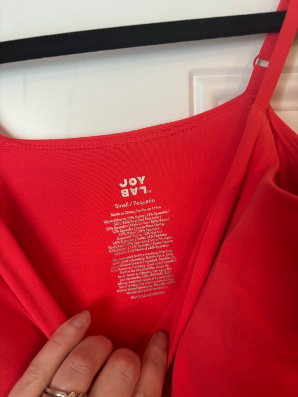 JoyLab Woman’s Coral Athletic Dress With Built in Shorts - Picture 5 of 11